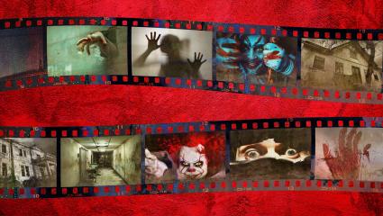 A stock image of horror film style movie scenes