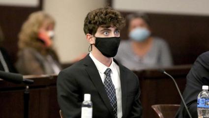 Cameron Herrin reacts to his sentencing