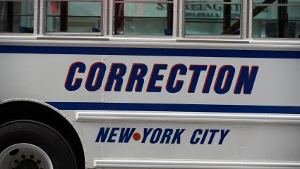 New York correctional deparment bus