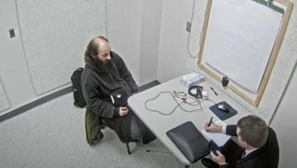 Shawn Schwartz in the interrogation room
