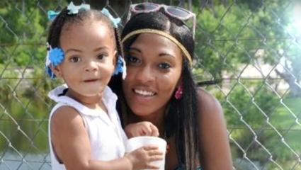 Lelia Smith and her young daughter
