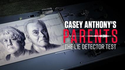 'Casey Anthony's Parents: The Lie Detector Test' - Illustration of Casey Anthony's parents drawn out on a lie detector test