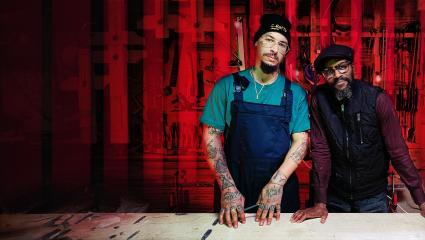 Raphael and Taury Meade in their carpentry gear