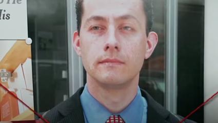Photo of Rod Covlin on an evidence board