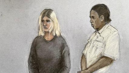 Courtroom sketch of Virginia McCullough