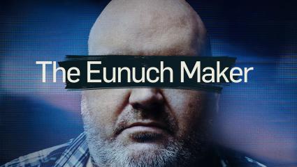 Marius Gustavson with 'The Eunuch Maker' written across his eyes