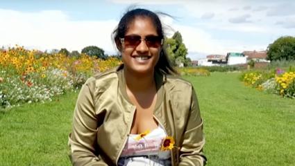 Shakira Spencer sitting in the sun