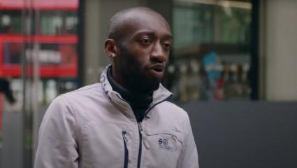 A man on the streets of London