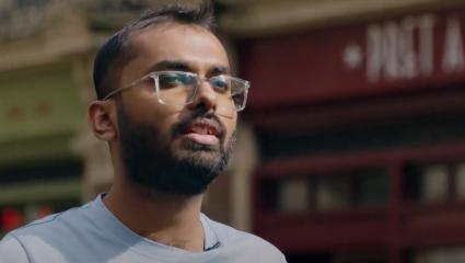 A man talks about crime in London