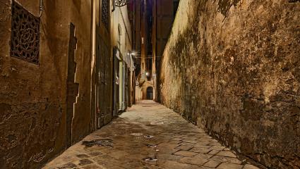A dark alleyway in Florence, Italy