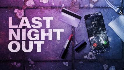 'LAST NIGHT OUT' - A smashed mobile phone, lipstick and credit scattered across the pavement