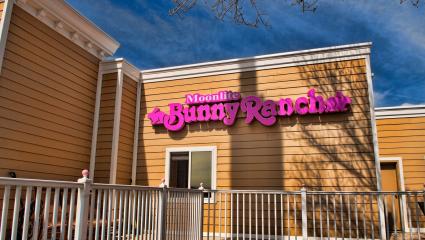 The exterior of the Moonlite BunnyRanch