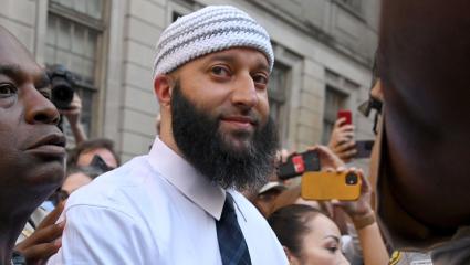 Adnan Syed leaves the courthouse after being released from prison
