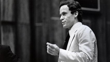 Ted Bundy speaking in court during his murder trial