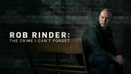 Rob Rinder sitting on bench in promotional artwork for his new show 'The Crime I Can't Forget'