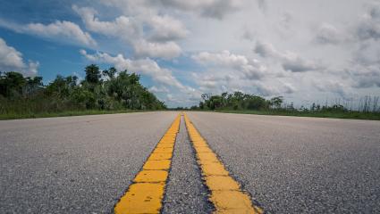 A rural road in Florida
