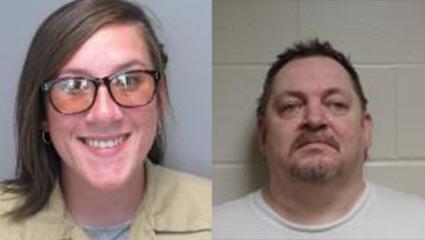 Mug shots of Bailey Boswell and Aubrey Trail