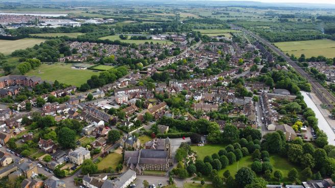 Aerial view of Leighton Buzzard