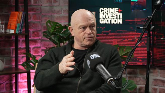 Ross Kemp speaking on a Crime+Investigation podcast