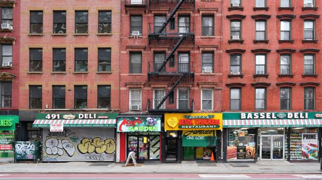 Delis on a typical New York street
