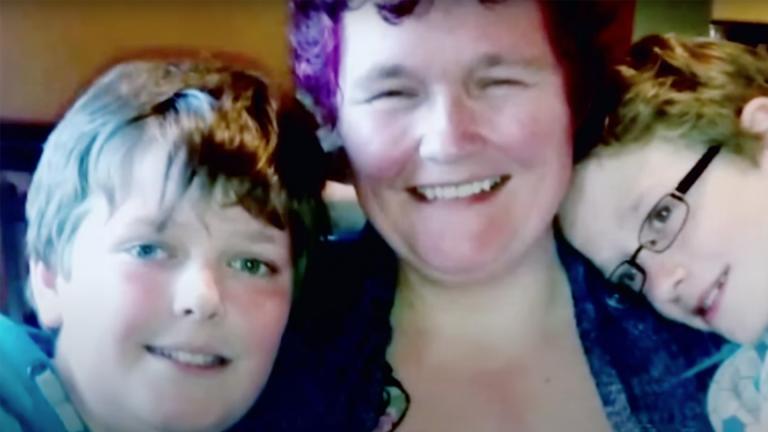 Claire Throssell with her two young sons