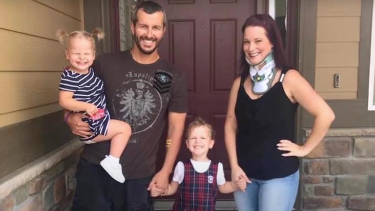 Chris and Shanann Watts pose for a picture with their two young daughters