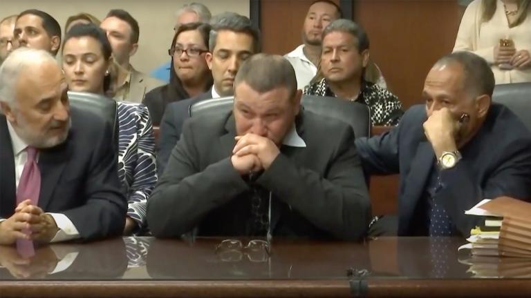 Daniel Villegas nervously waiting in court