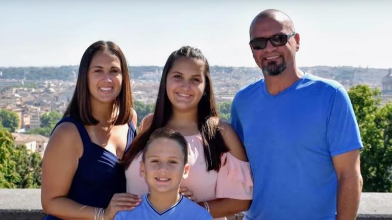 Javier Perez with his family