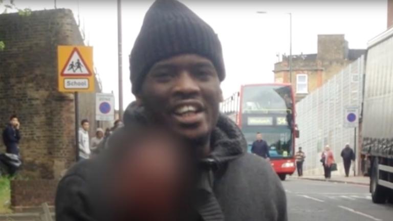 Michael Adebolajo just after killing Lee Rigby