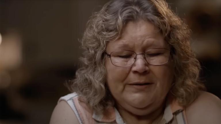 Vicky Clem with tears down her cheek