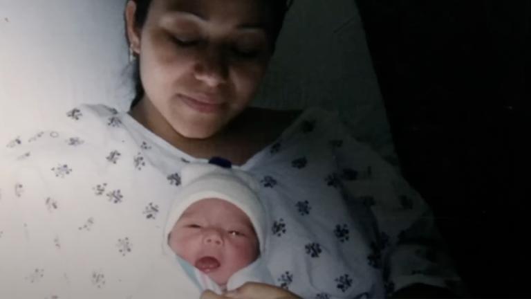 Joanna Rodriguez and her baby