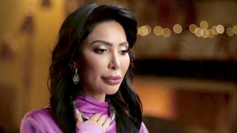 Farrah Abraham look emotional during an interview