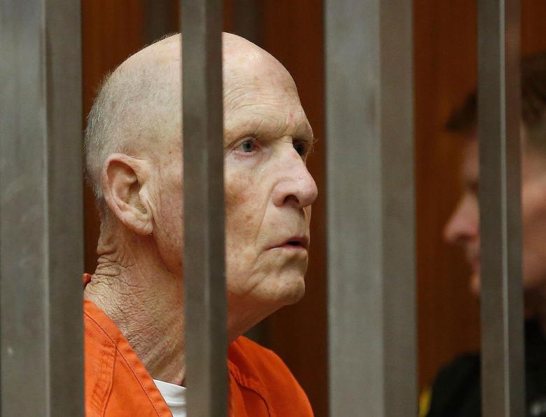 Joseph James DeAngelo appears in court behind bars