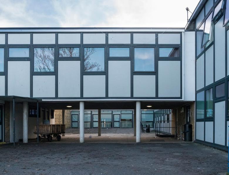 A deserted British school building