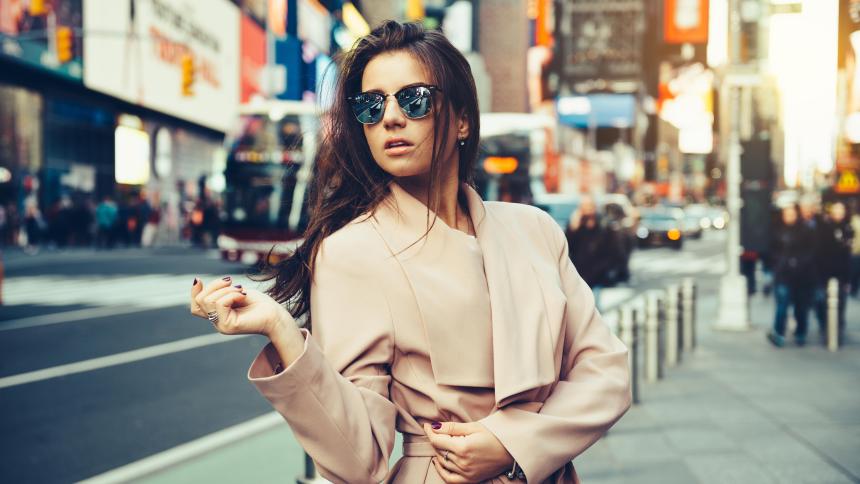 A glamorous woman in New York City
