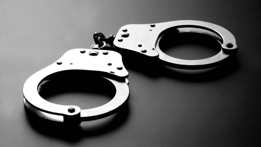 A photograph of some police handcuffs