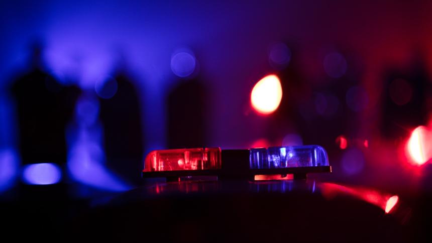 A stock photo showing police lights.