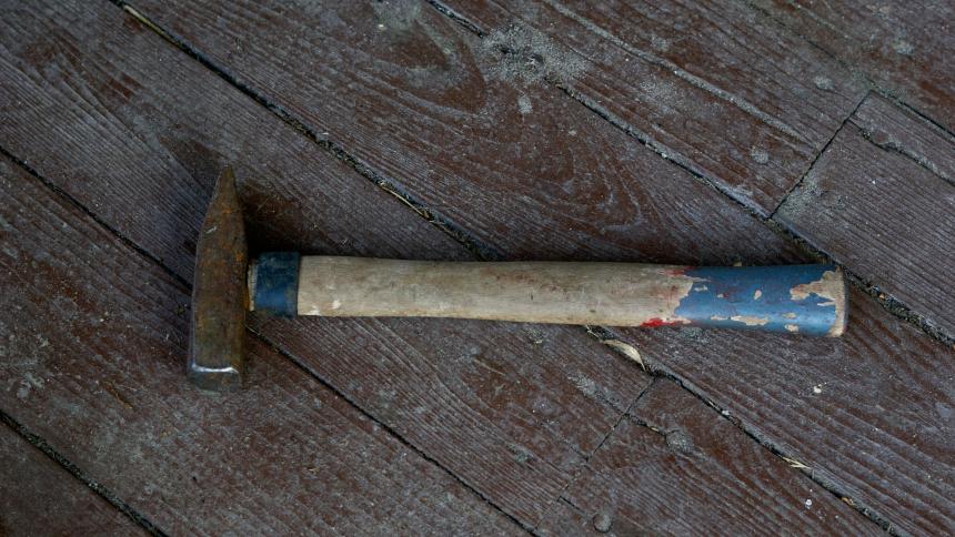 A stock photograph of a hammer