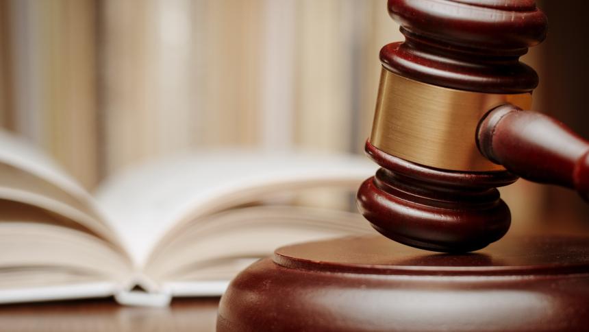 A stock image of a courtroom gavel