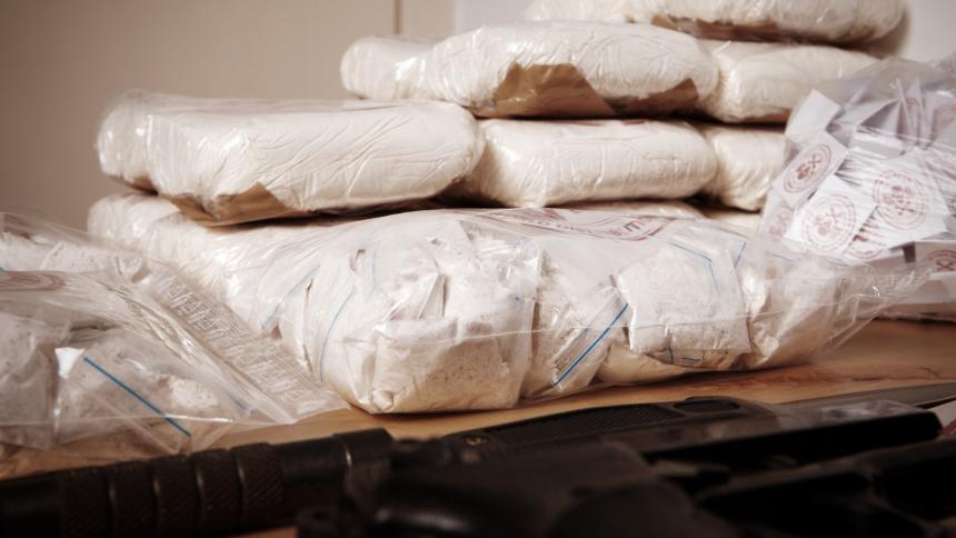 A stock photo showing packages of drugs