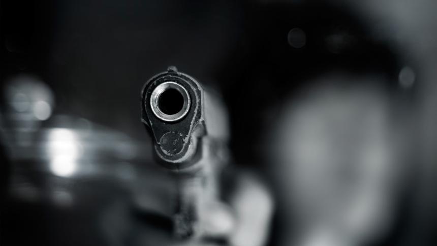 A stock photo of a pistol handgun
