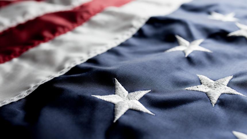 A stock photo of the Flag of America