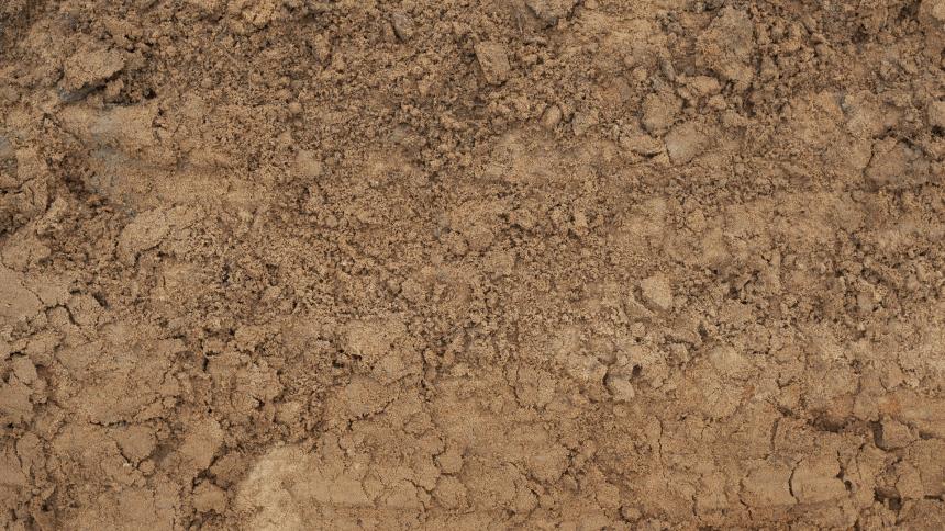 A stock photograph of a muddy field