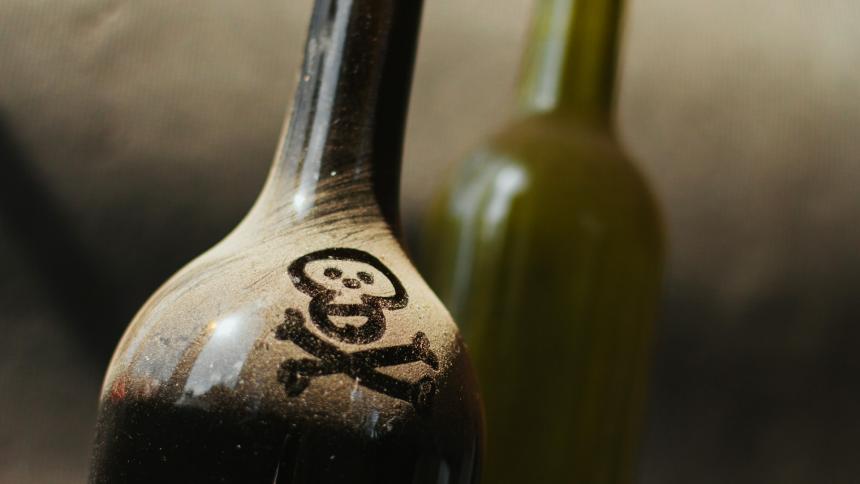 A stock image of a bottle of poison