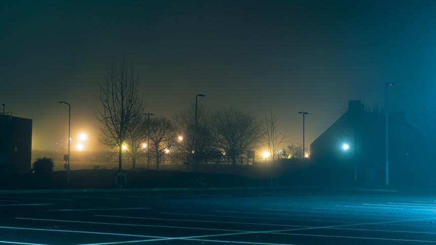 A stock image showing a night scene