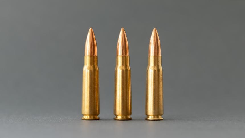 A stock photo showing three bullets