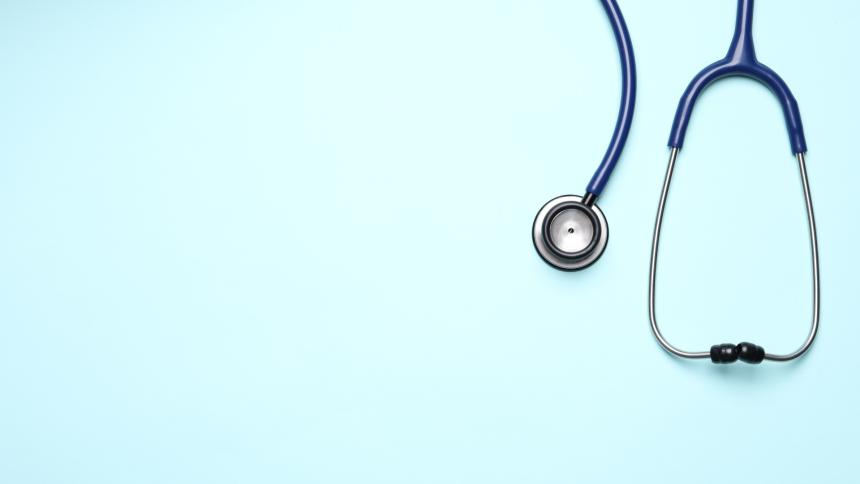 A stock image of a doctors stethoscope