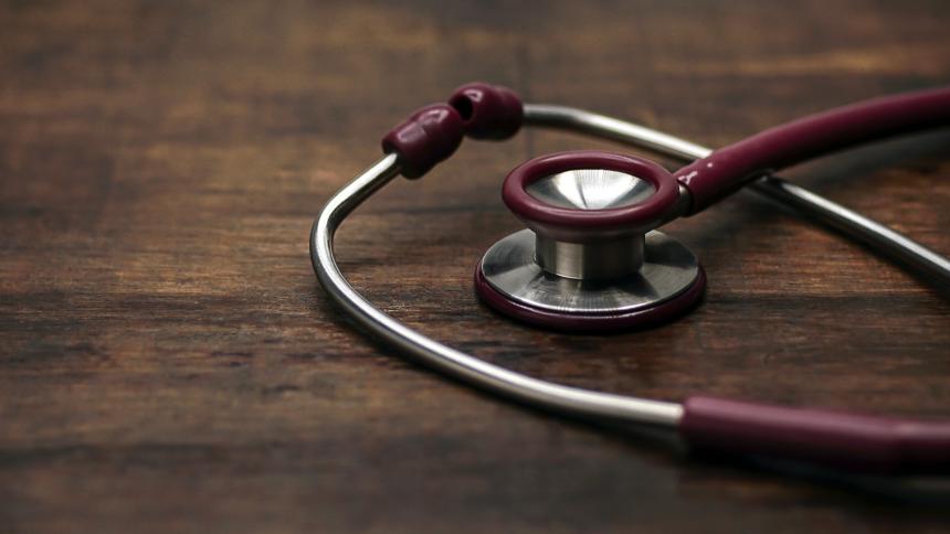 A stock image of a doctors stethoscope