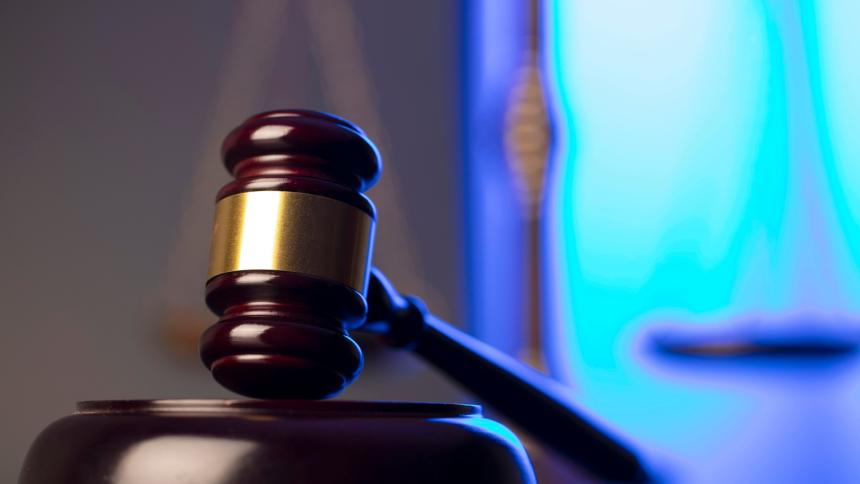 A stock image of a courtroom gavel