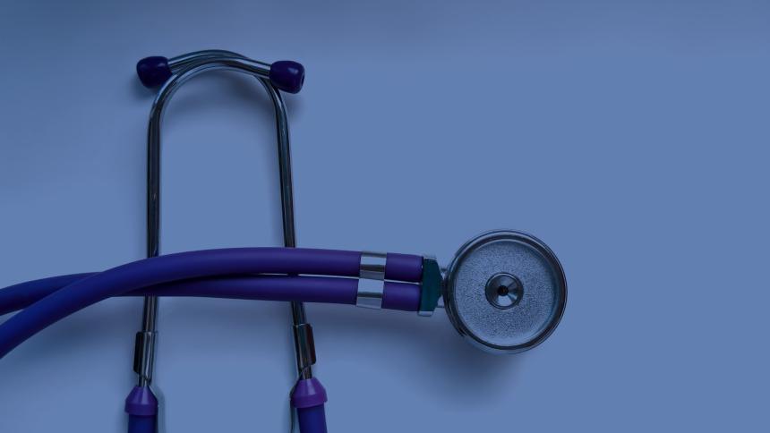 A stock image of a doctors stethoscope